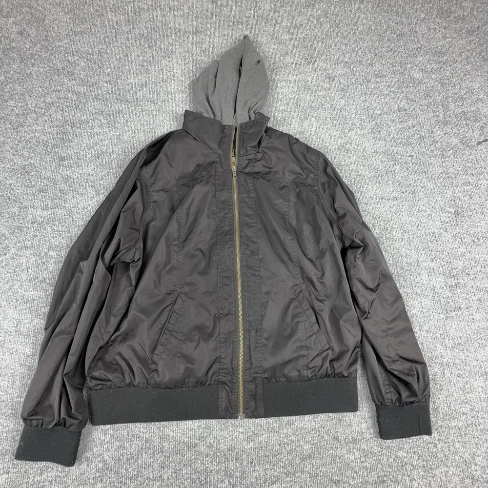 Torrid Jacket Womens 1 Black Hooded Bomber Full Zip Lined Pockets Ribbed Hem
